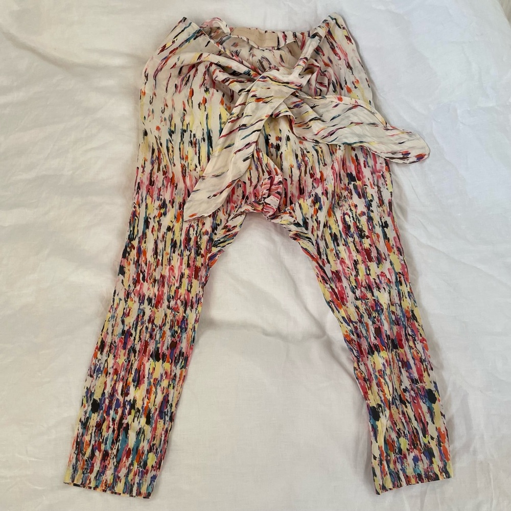 Early aughts, silk fisherman pants, size 40 made in Italy.